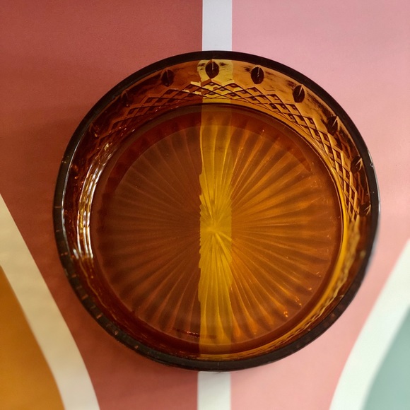 ✨SOLD ✨VINTAGE Amber Glassware Bowl Display Dish - Picture 4 of 9